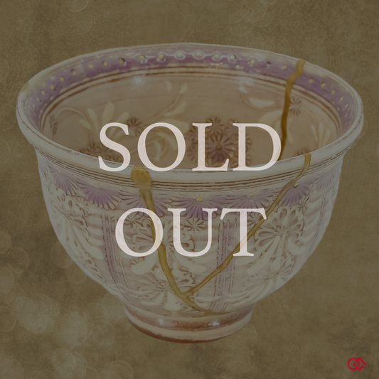 Sold Out - Authentic Japanese Kintsugi Cup: Wabi-Sabi Elegance in Golden repairs