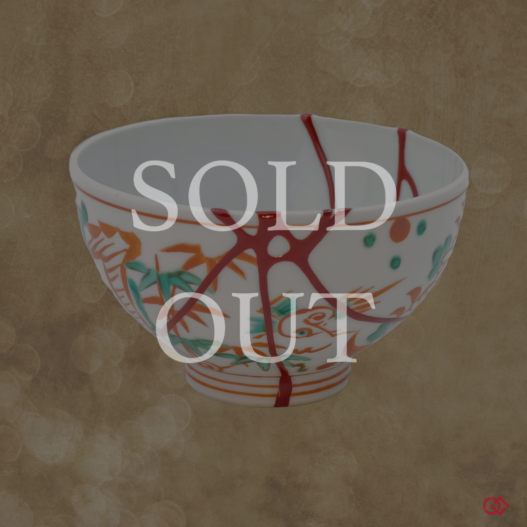 Sold Out - Authentic Japanese Kintsugi Cup: Wabi-Sabi Elegance in Golden repairs