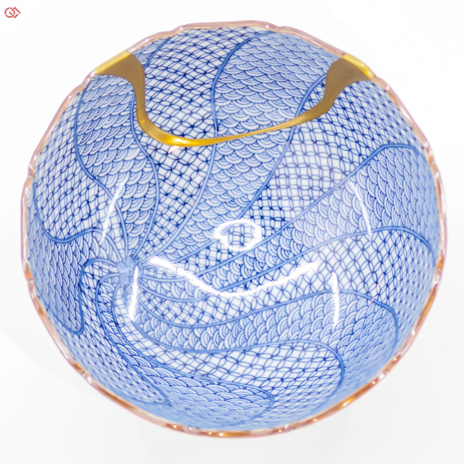 Image of Authentic Kintsugi pottery from above
