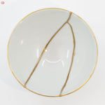 Image of Authentic Kintsugi pottery from above