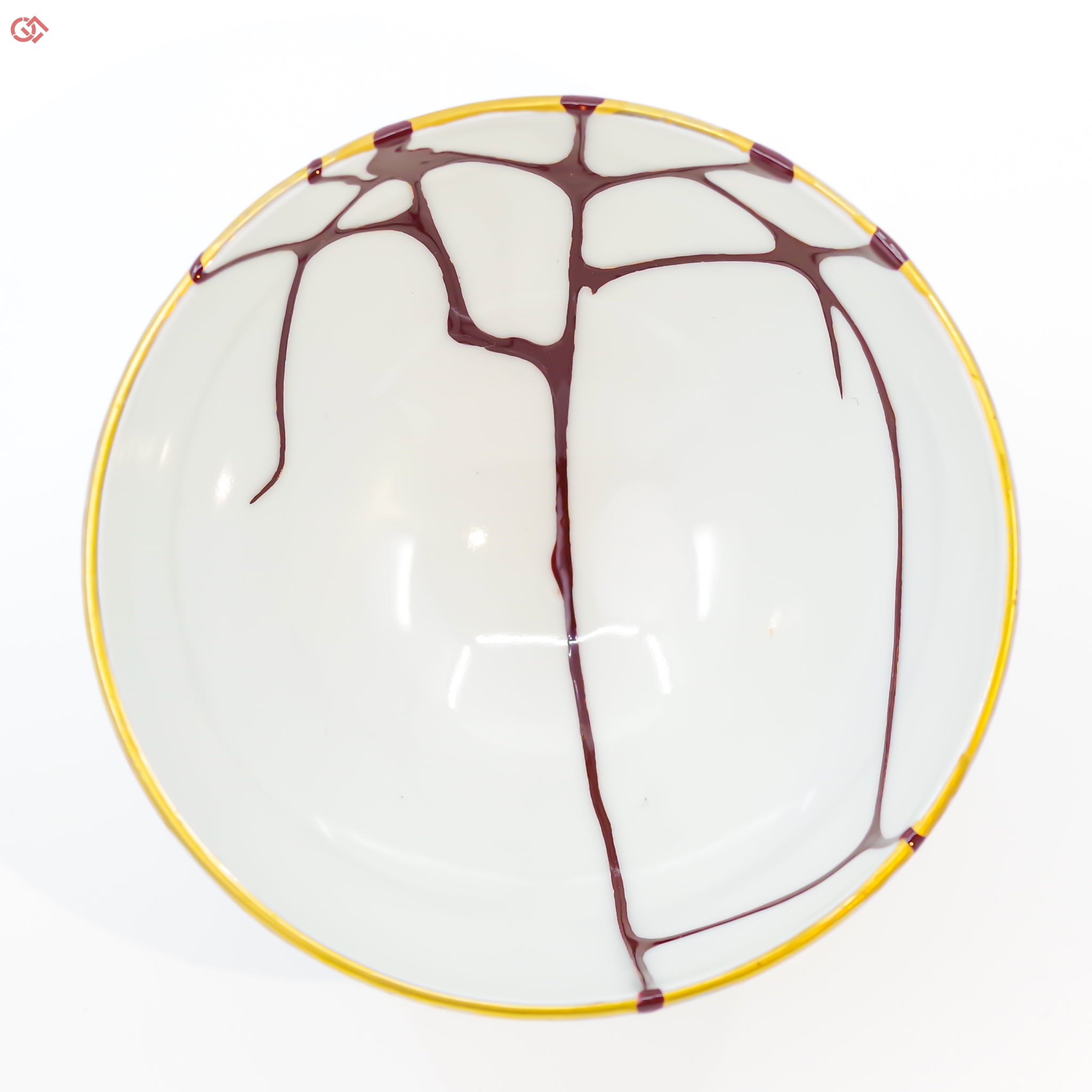 Image of Authentic Kintsugi pottery from above