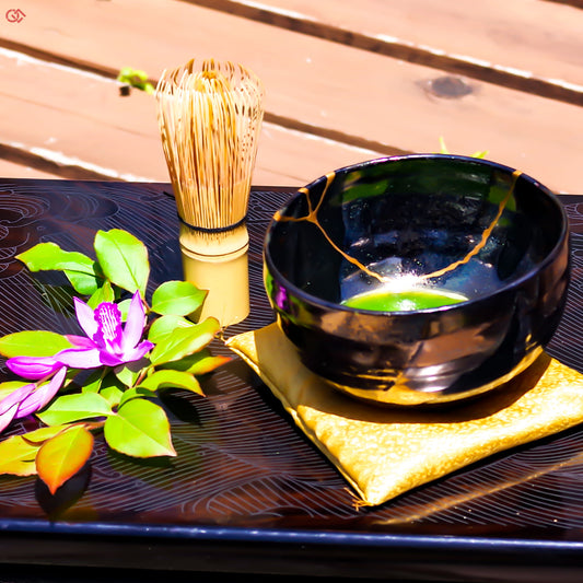 Image of Authentic Kintsugi pottery in use