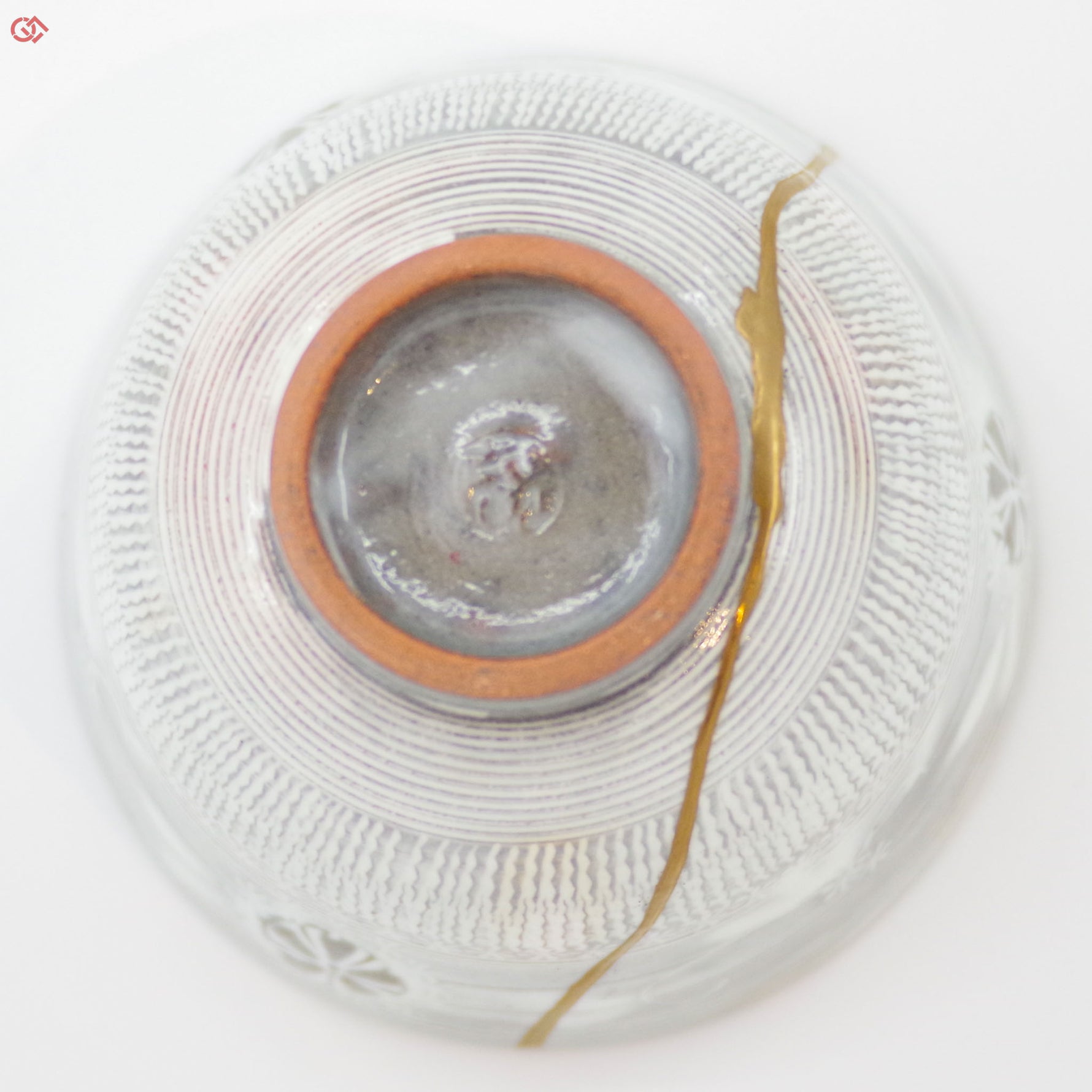 Image of the bottom of Authentic Kintsugi pottery