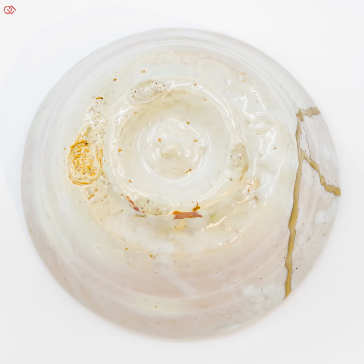 Image of the bottom of Authentic Kintsugi pottery