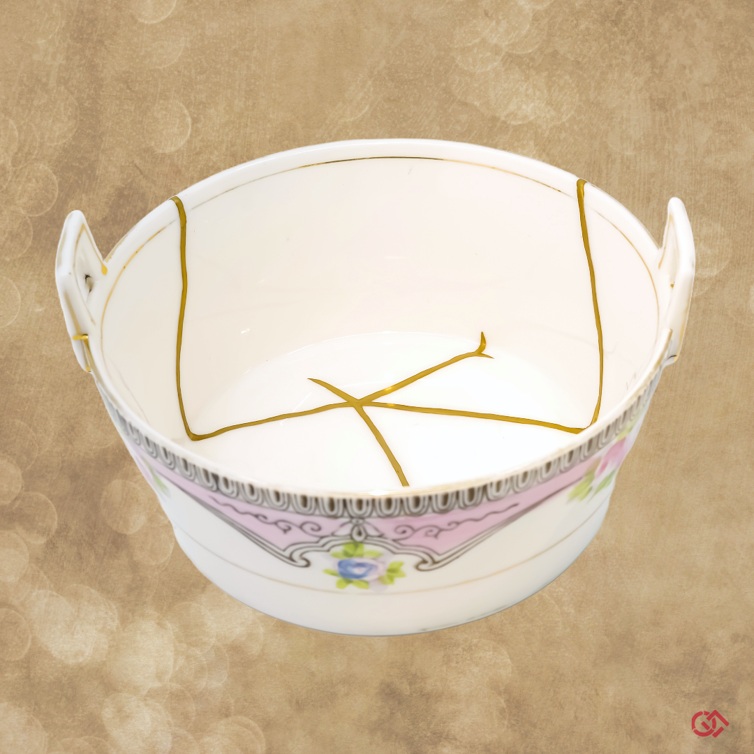 Discover the beauty of Kintsugi: Handcrafted Japanese pottery repaired with gold, embodying Wabi-Sabi.