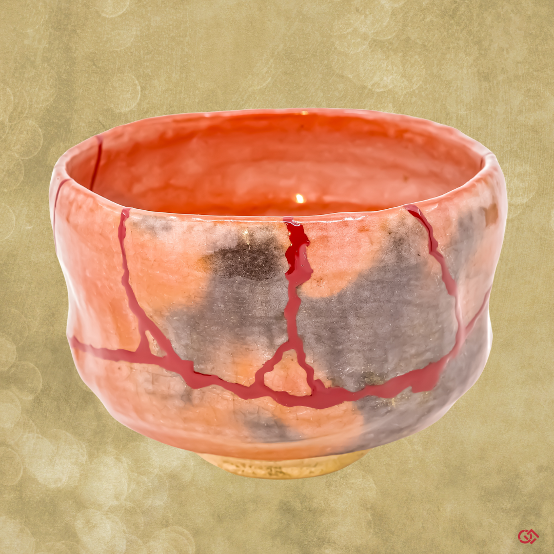 Discover the beauty of Kintsugi: Handcrafted Japanese pottery repaired with colored urushi lacquer, embodying Wabi-Sabi.