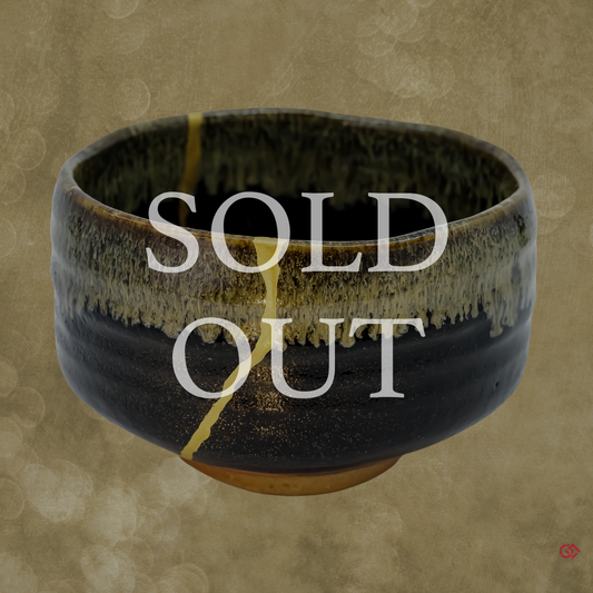 Sold Out - Authentic Japanese Kintsugi Bowl: Wabi-Sabi Elegance in Golden repairs