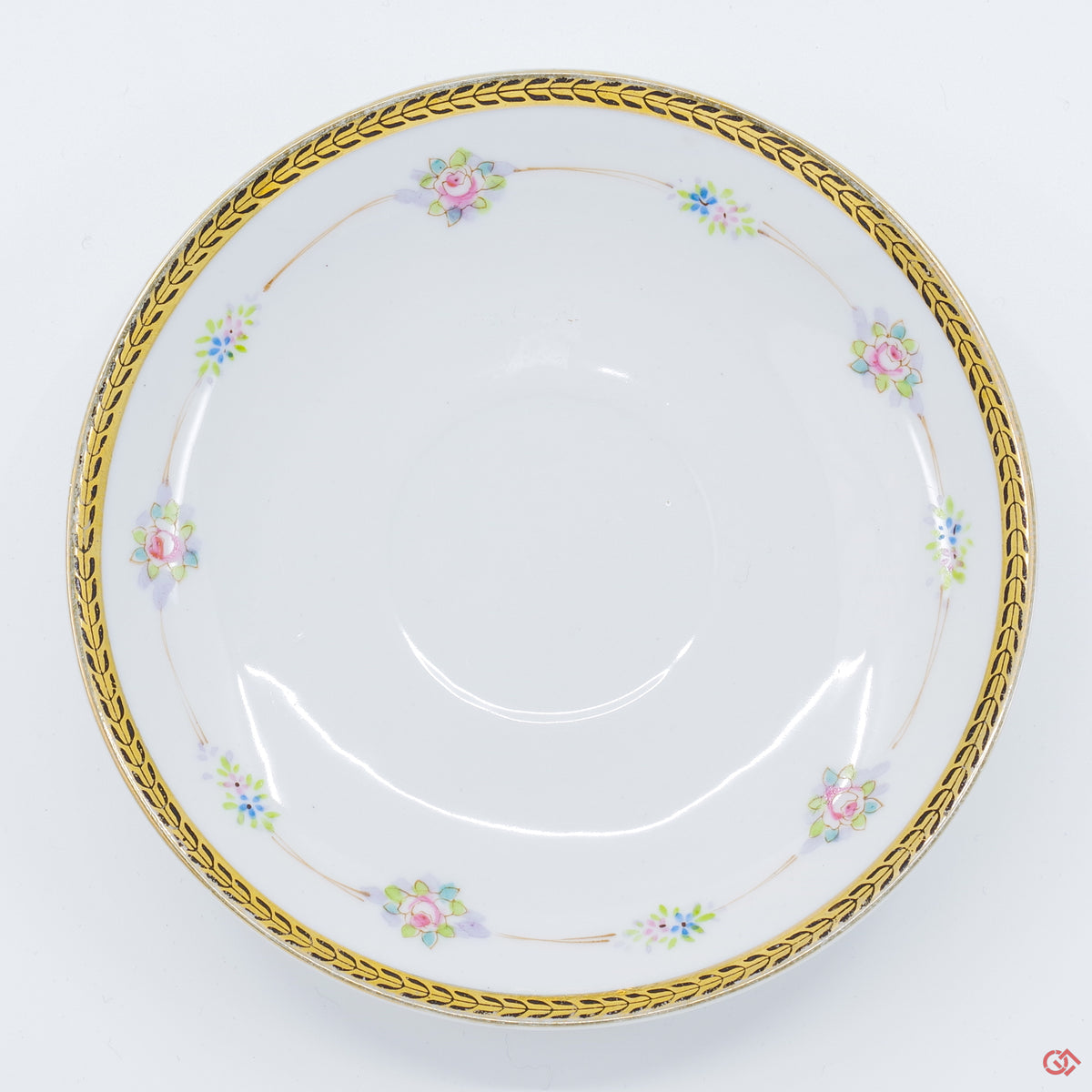 Photo of the top side of an authentic Kintsugi pottery piece, showing its overall design and features