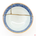 Photo of the top side of an authentic Kintsugi pottery, showing its overall design and features