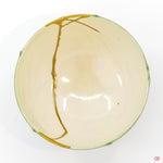 Top view of handcrafted Kintsugi pottery, showcasing design and craftsmanship.