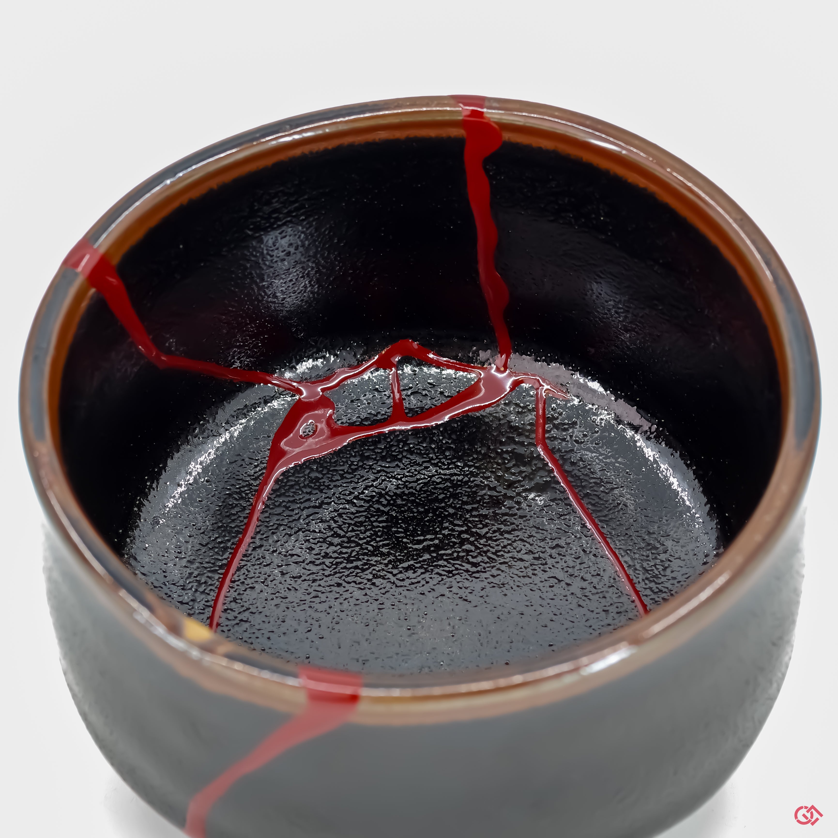 Discover the beauty of Kintsugi: Close-up of hand-repaired pottery.