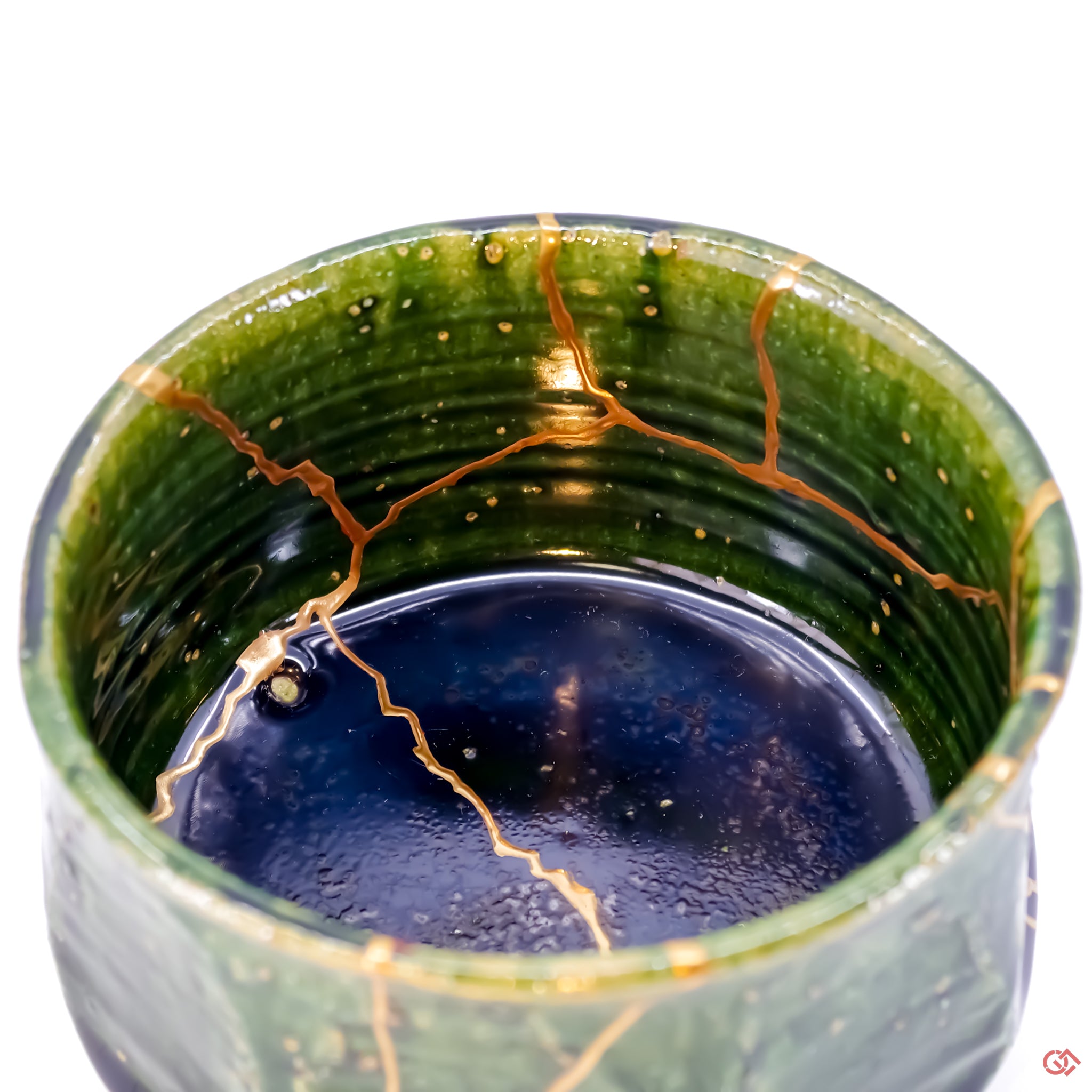 Golden veins of resilience dance across this handcrafted Kintsugi bowl, each crack a unique story waiting to be told.