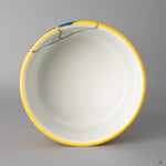 Looking down, pure silver kintsugi seams cross the rim, showing the vessel's spiritual elegance. This master-repaired art is for sale.