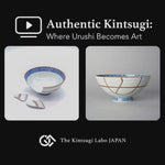 Restoration story video for a Kyoto ware porcelain rice bowl: the kintsugi process in 100% natural urushi finished with 24K gold over roughly four months.