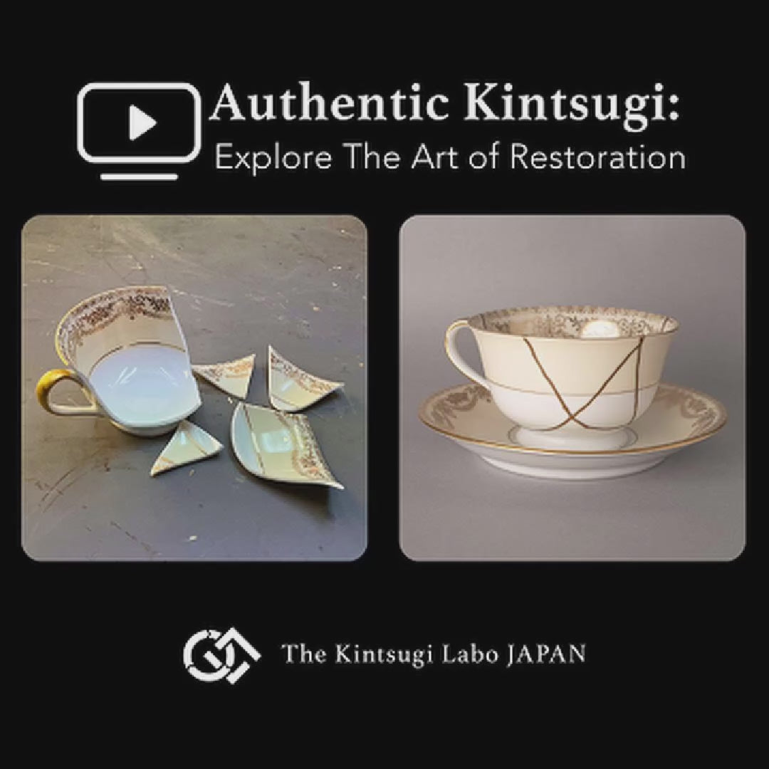 Four months of urushi and gold kintsugi transform this Art Deco Noritake into living philosophy.