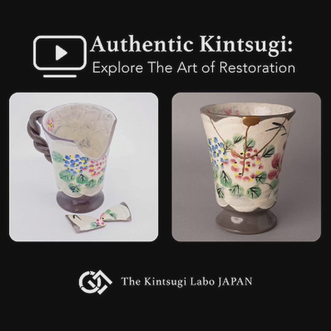 Hands apply urushi lacquer with patience, then gold, the art of kintsugi giving this Kyoto mug its second life.