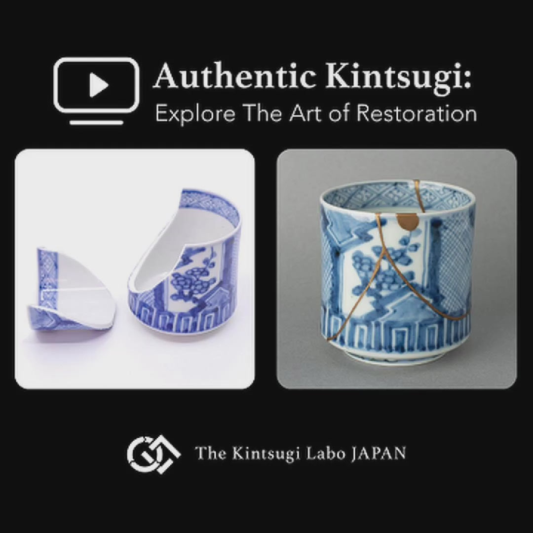 Video preview detailing the traditional urushi lacquer restoration process behind this kintsugi, a living philosophy in form.