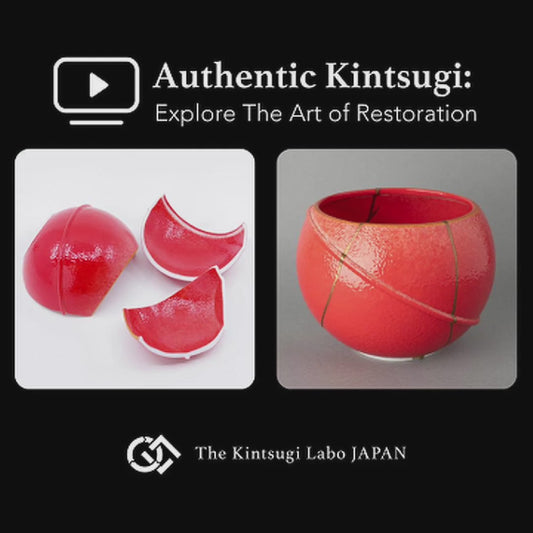 A glimpse into the urushi process behind this kintsugi piece, honoring the traditional art of mending with patience and care.