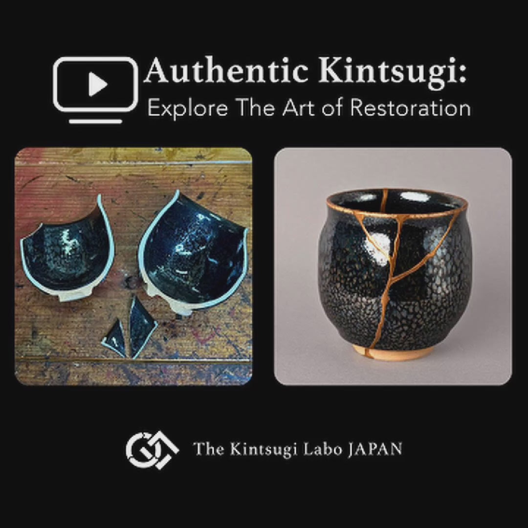 Watch urushi and 24K gold meet the tenmoku surface, kintsugi restoration unfolding with patience, a second life taking shape.