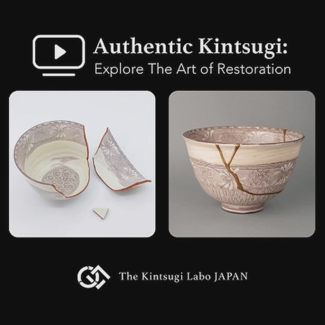 The restoration of a Kyoto matcha bowl unfolds, urushi and 24K gold applied with slow craft and patient intention.