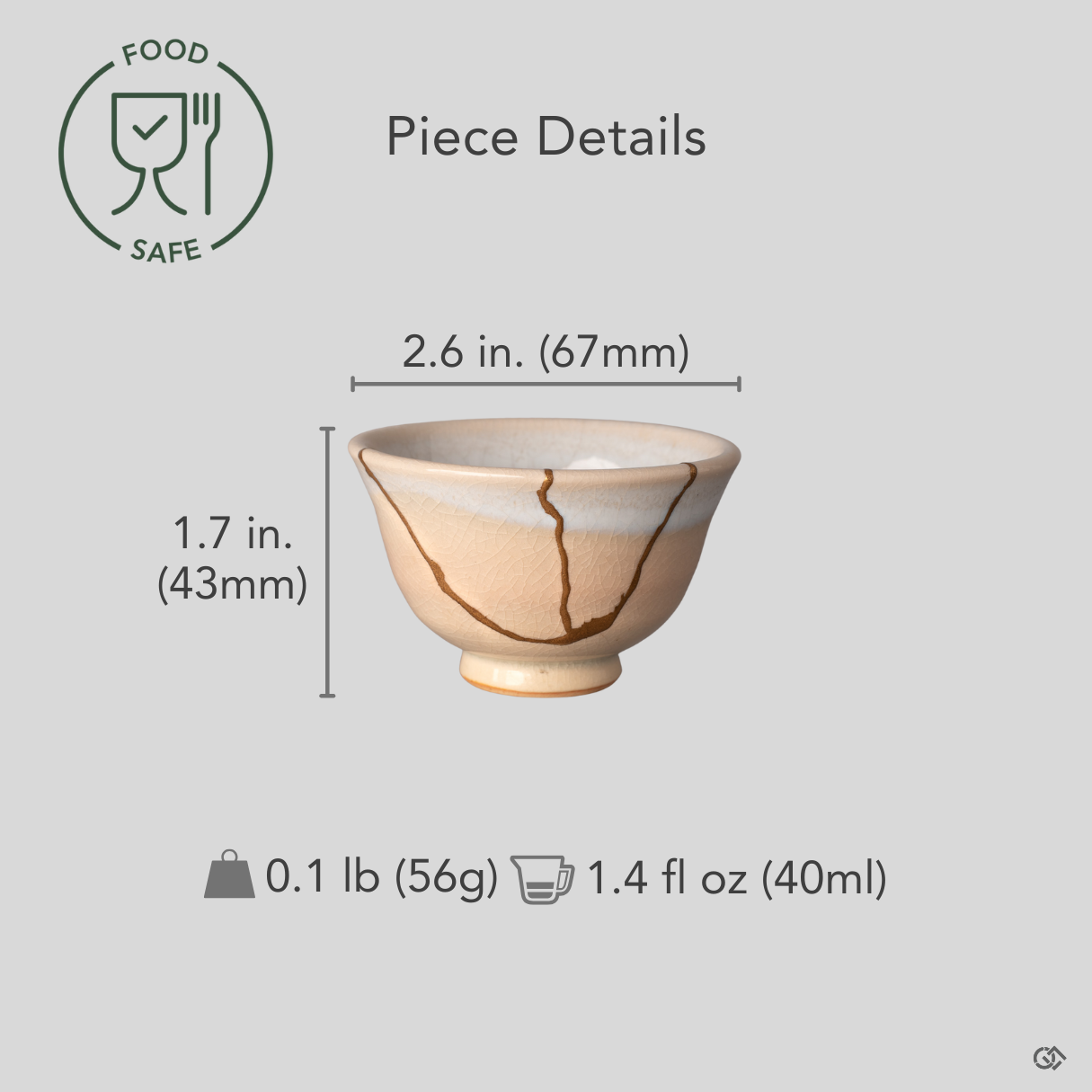 24K Gold Kintsugi Hagi Ware Cup | Cradled Warmth