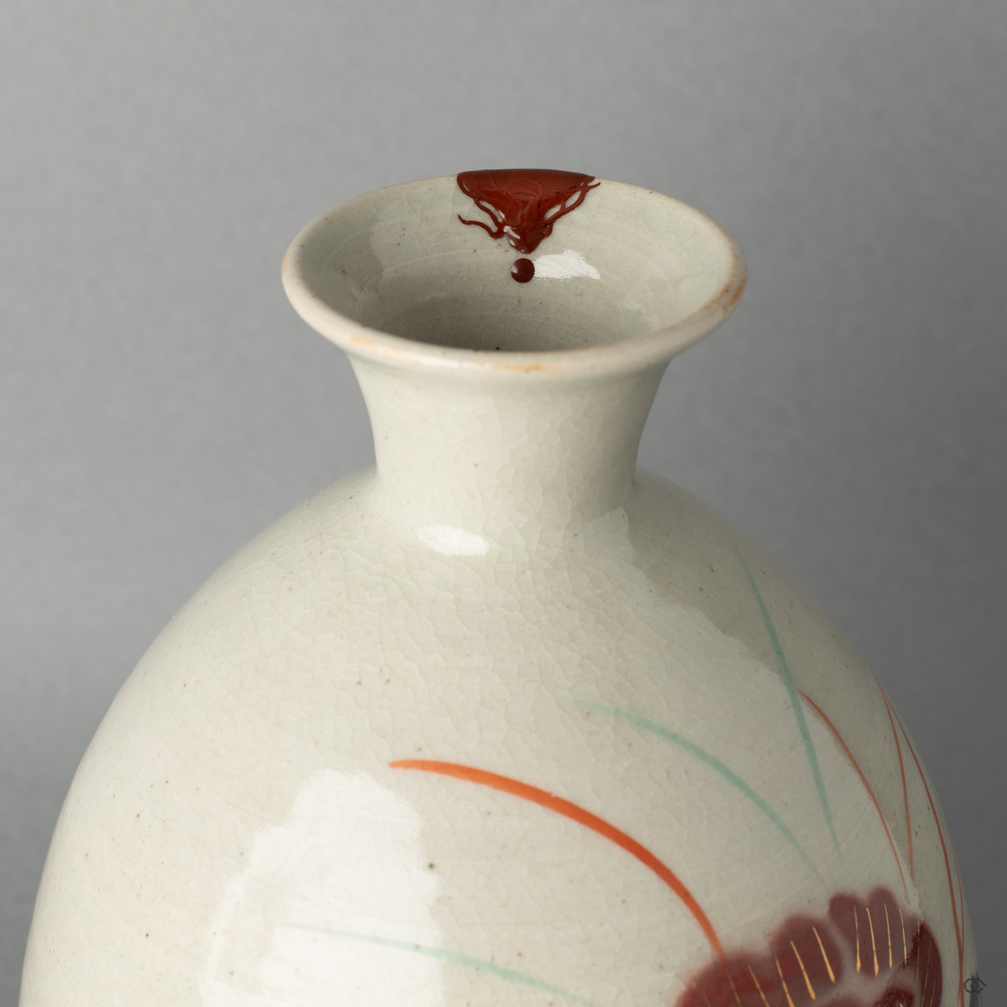 Close-up of vermilion kintsugi, capturing the tactile beauty of visible resilience.