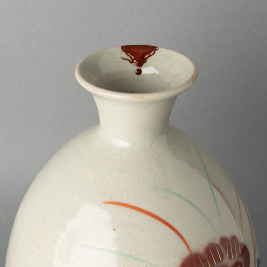 Close-up of vermilion kintsugi, capturing the tactile beauty of visible resilience.