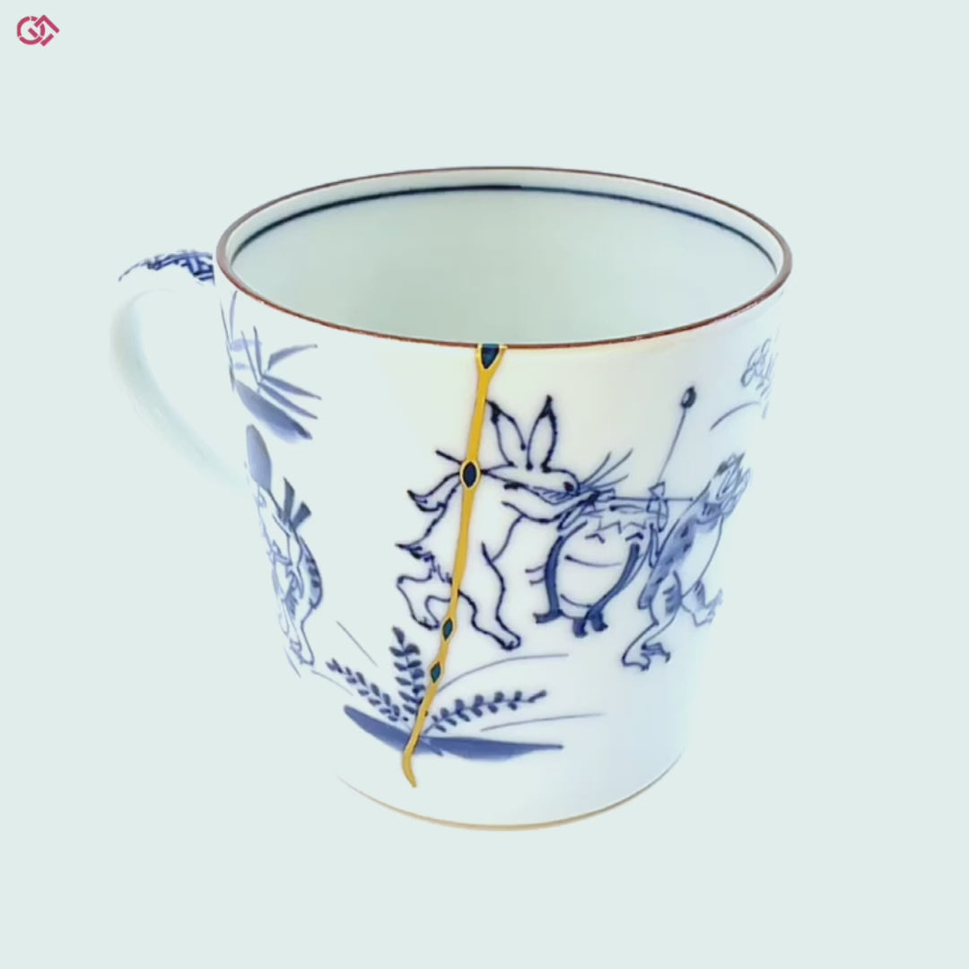 360-degree view of authentic Japanese Kintsugi art