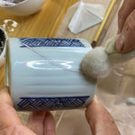 Authentic Kintsugi  Soup Cup, Flower & Rhombus pattern, Ko-Imari