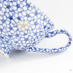 Unique Kintsugi Coffee Cup & Saucer, Sometsuke Cherry Flower w/Maki-e Platinum