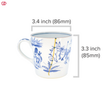 Authentic Kintsugi pottery with diameter and height description