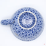 Unique Kintsugi Coffee Cup & Saucer, Sometsuke Cherry Flower w/Maki-e Platinum