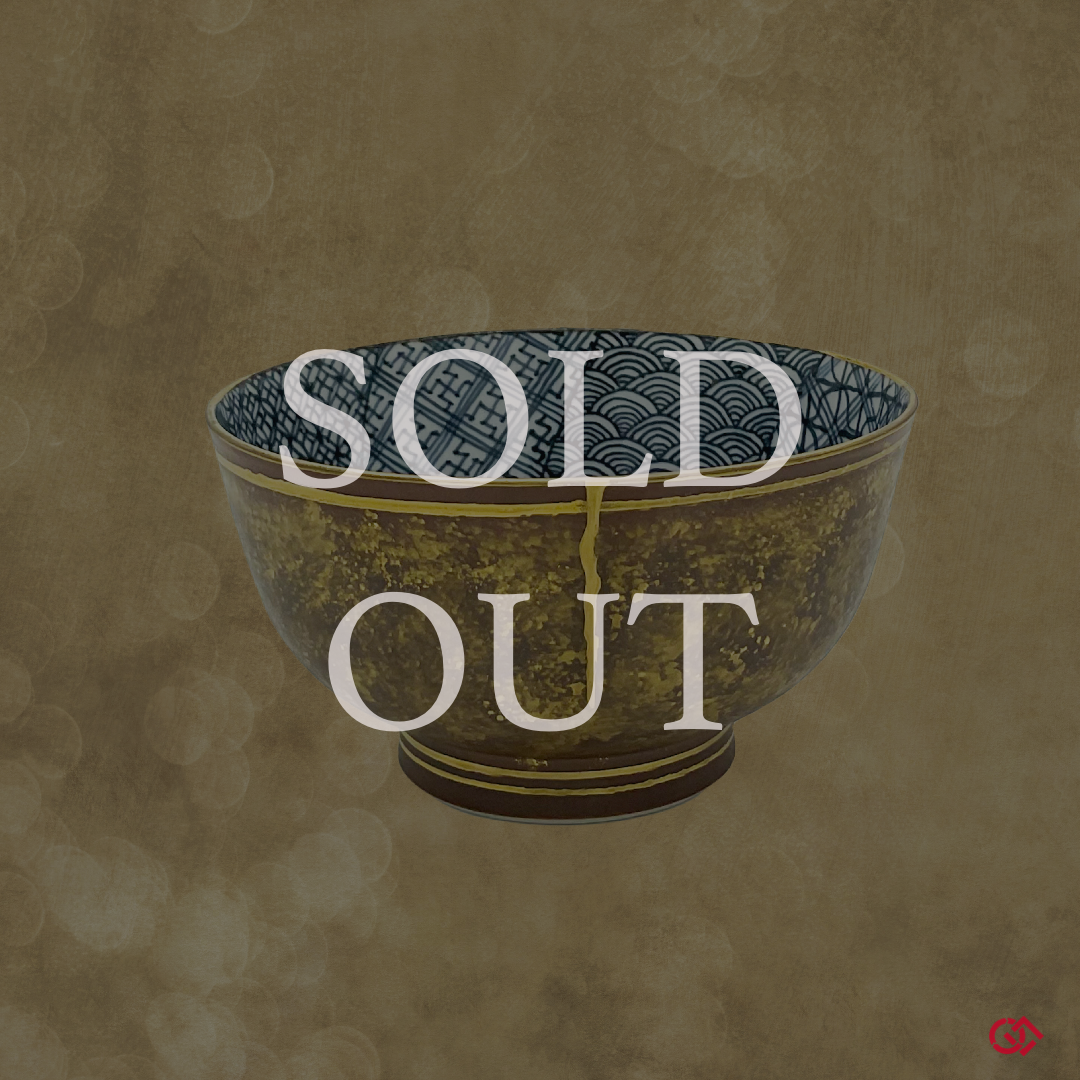 Authentic Kintsugi Sake Cup Mon Pattern