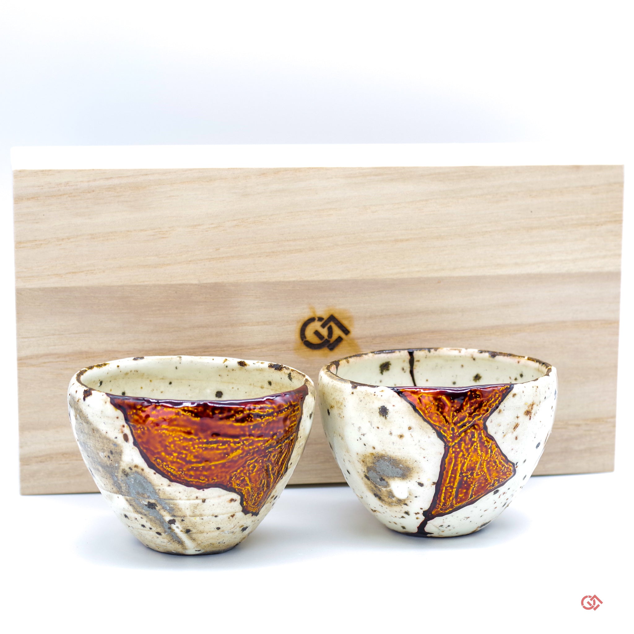 Authentic Kintsugi Pottery Cup Set