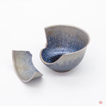 Authentic Kintsugi Sake cup, Tenmoku type, Cosmos Kyoto ware