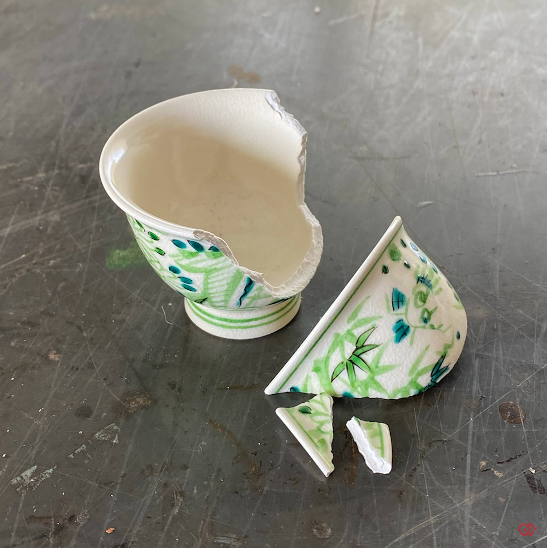 Japanese broken pottery