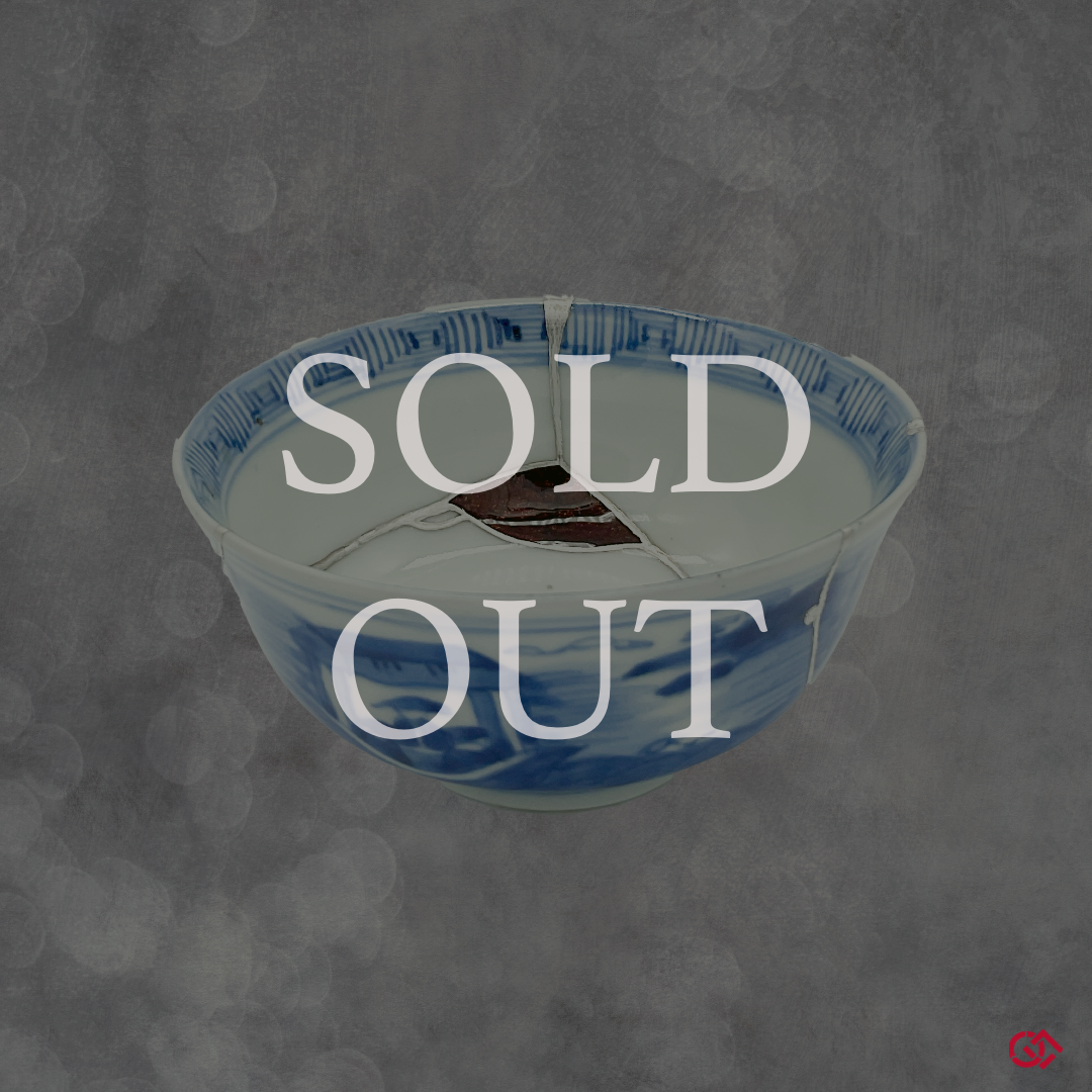 Unique Kintsugi Sake Cup Silver 1
