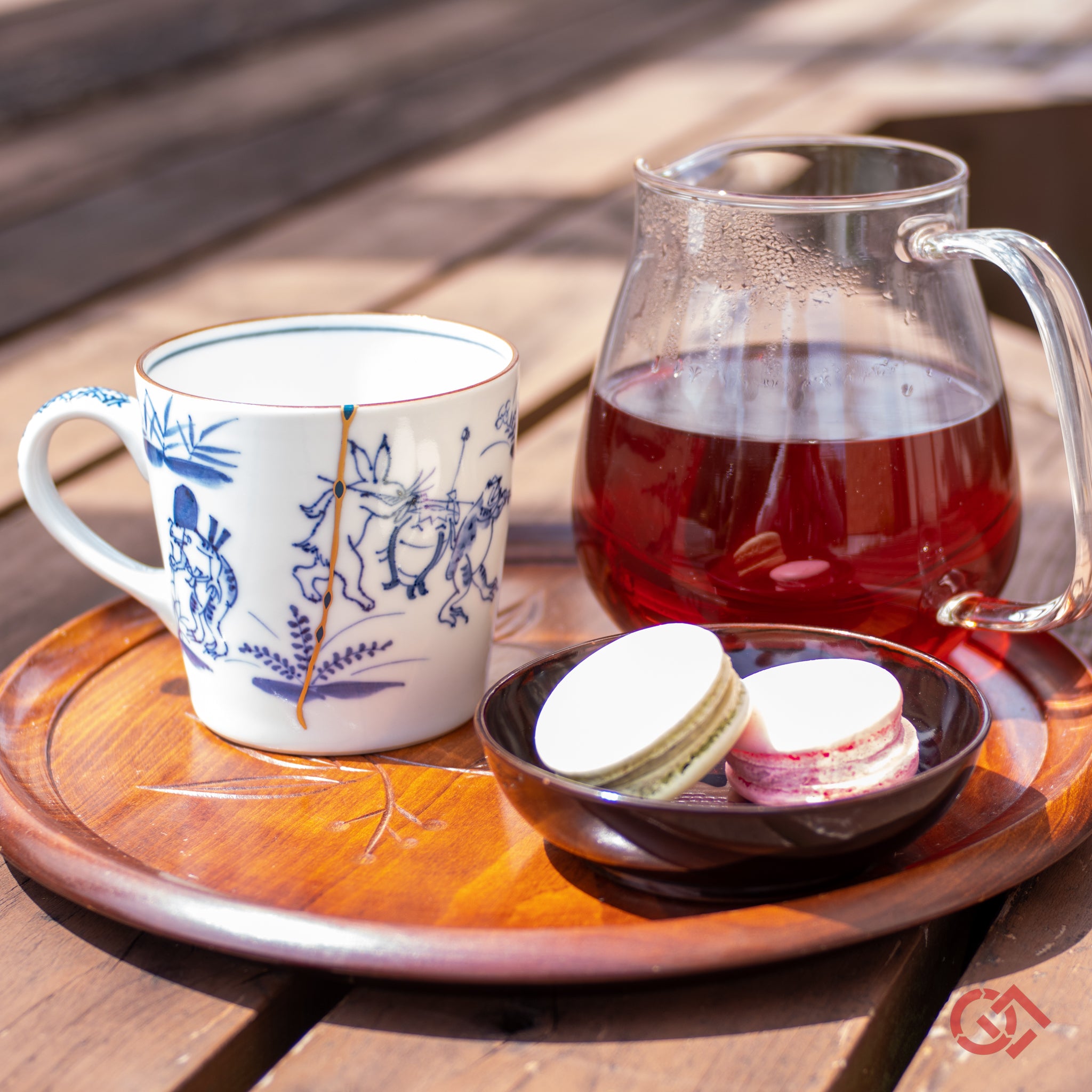 Japanese Kintsugi Tea Set, Teapot and Cups