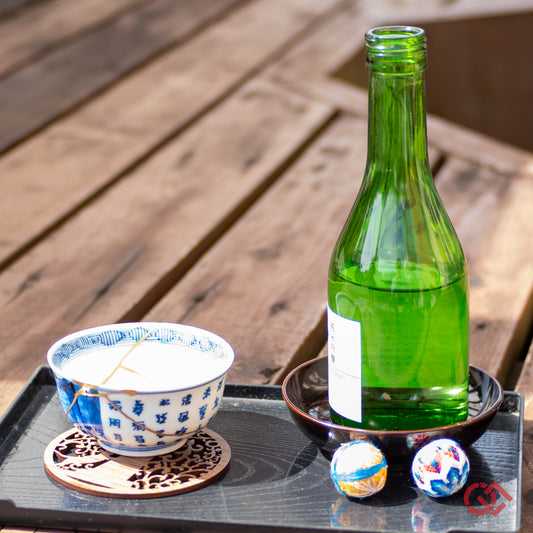 kintsugi sake cup gold