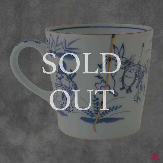 Authentic Kintsugi piece with the description of sold out
