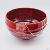 Authentic Kintsugi Matcha Bowl, Persimmon glaze Kyoto ware