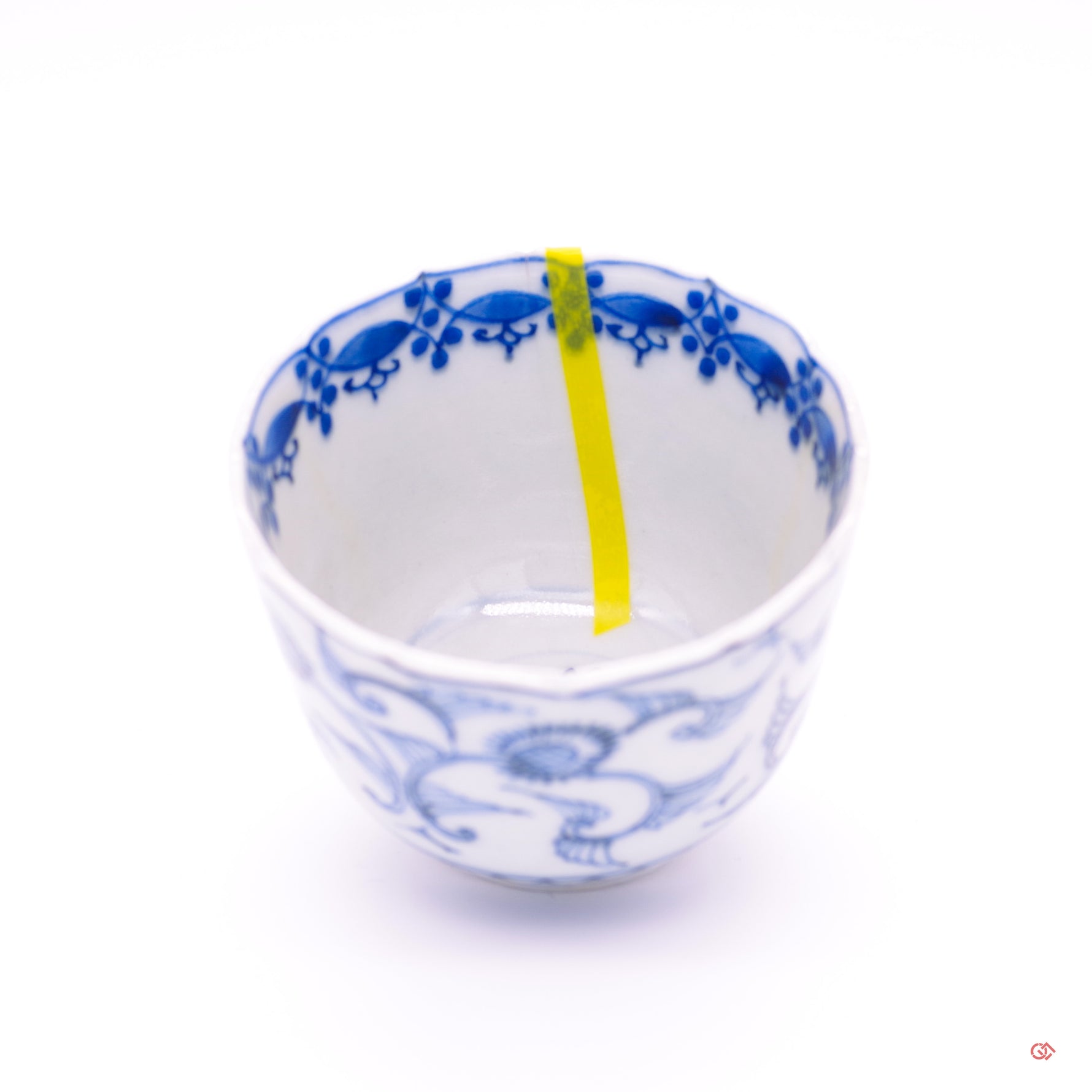 Authentic Kintsugi Cafe Cup, Sunflowers, Ko-Imari