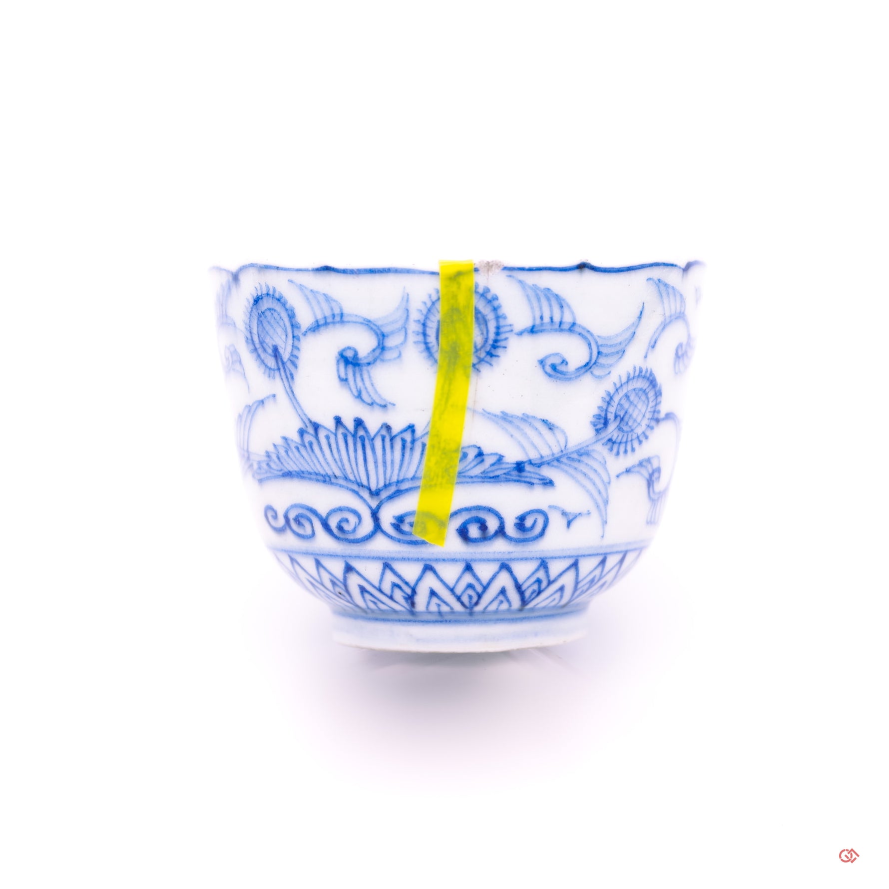 Authentic Kintsugi Cafe Cup, Sunflowers, Ko-Imari