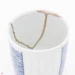 Authentic Kintsugi  Soup Cup, Flower & Rhombus pattern, Ko-Imari